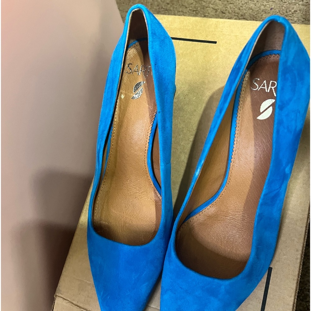 Blue Sarto By Franco Heels Suade